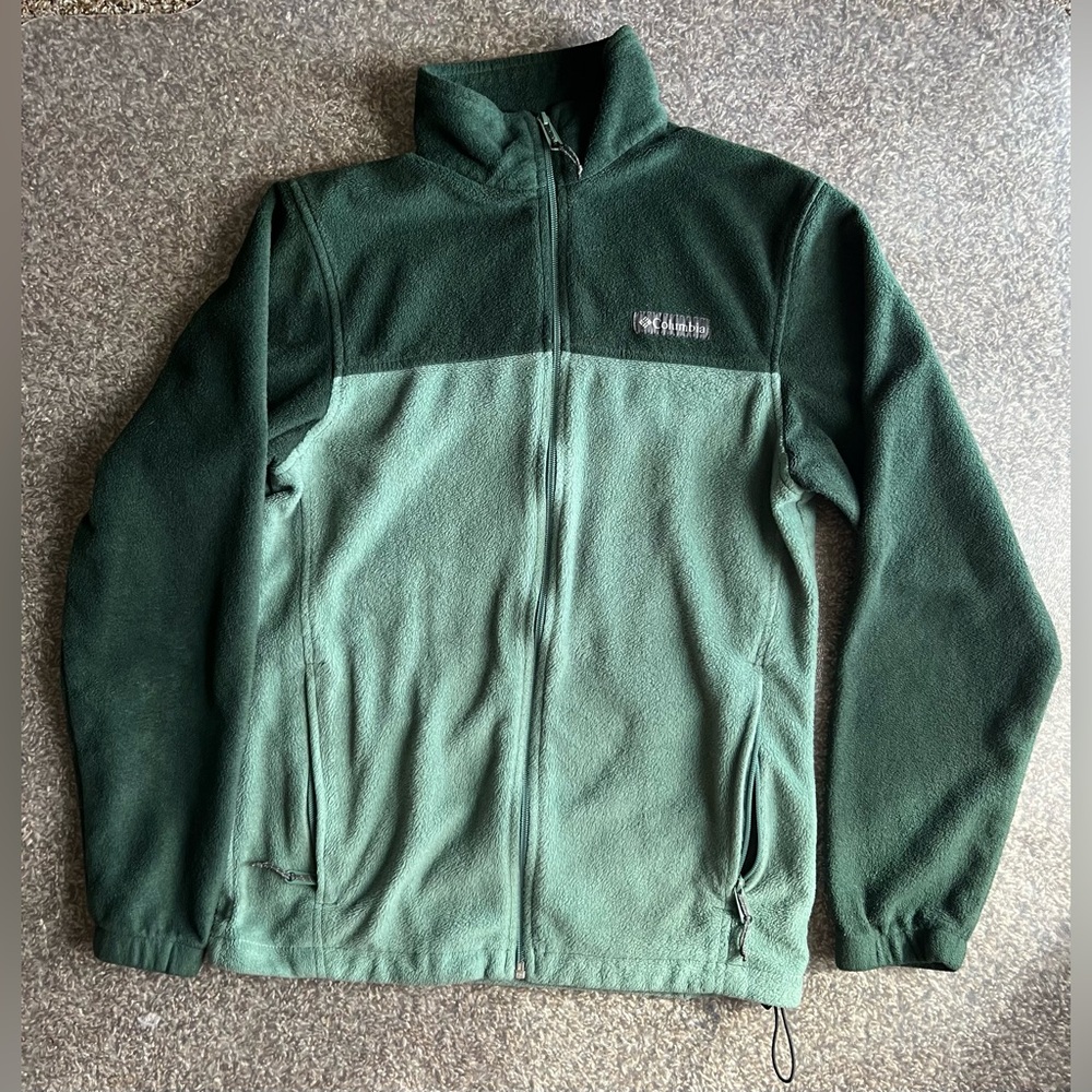 Columbia green fleece jacket Size S